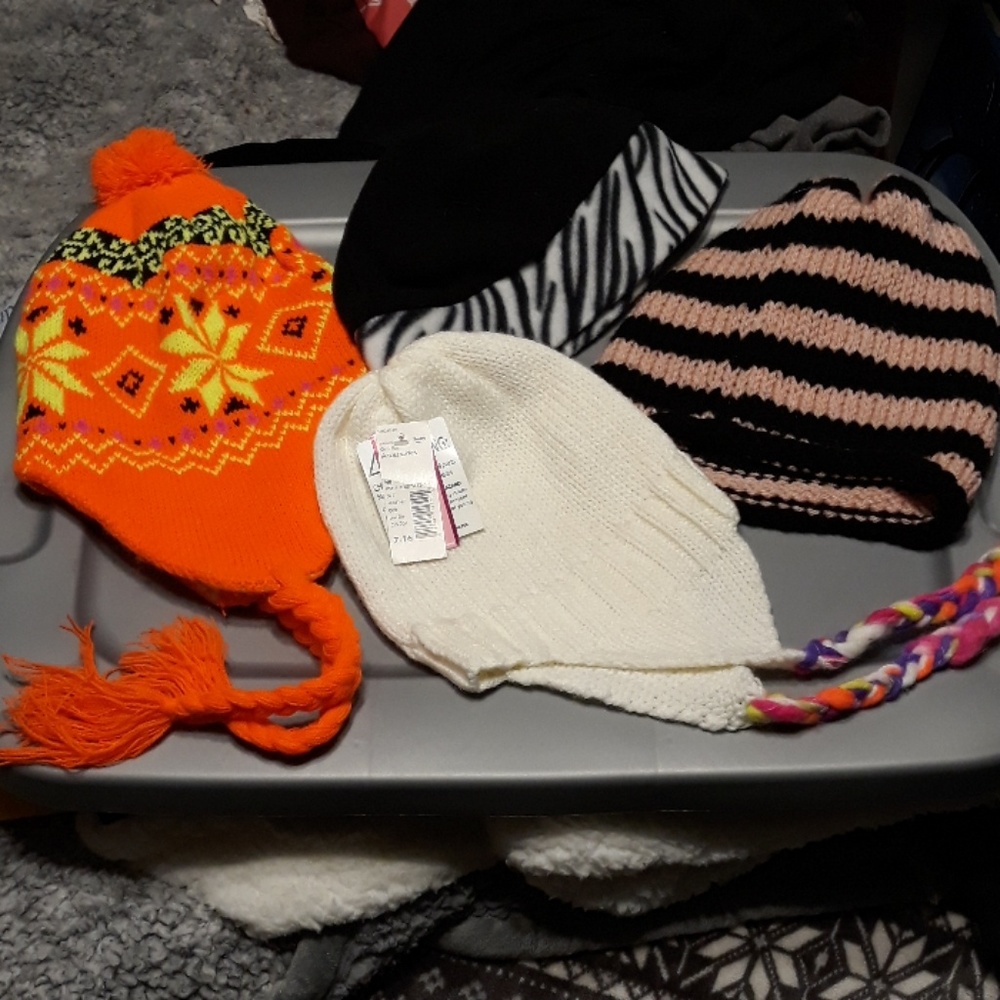 Lot of girls winter hats